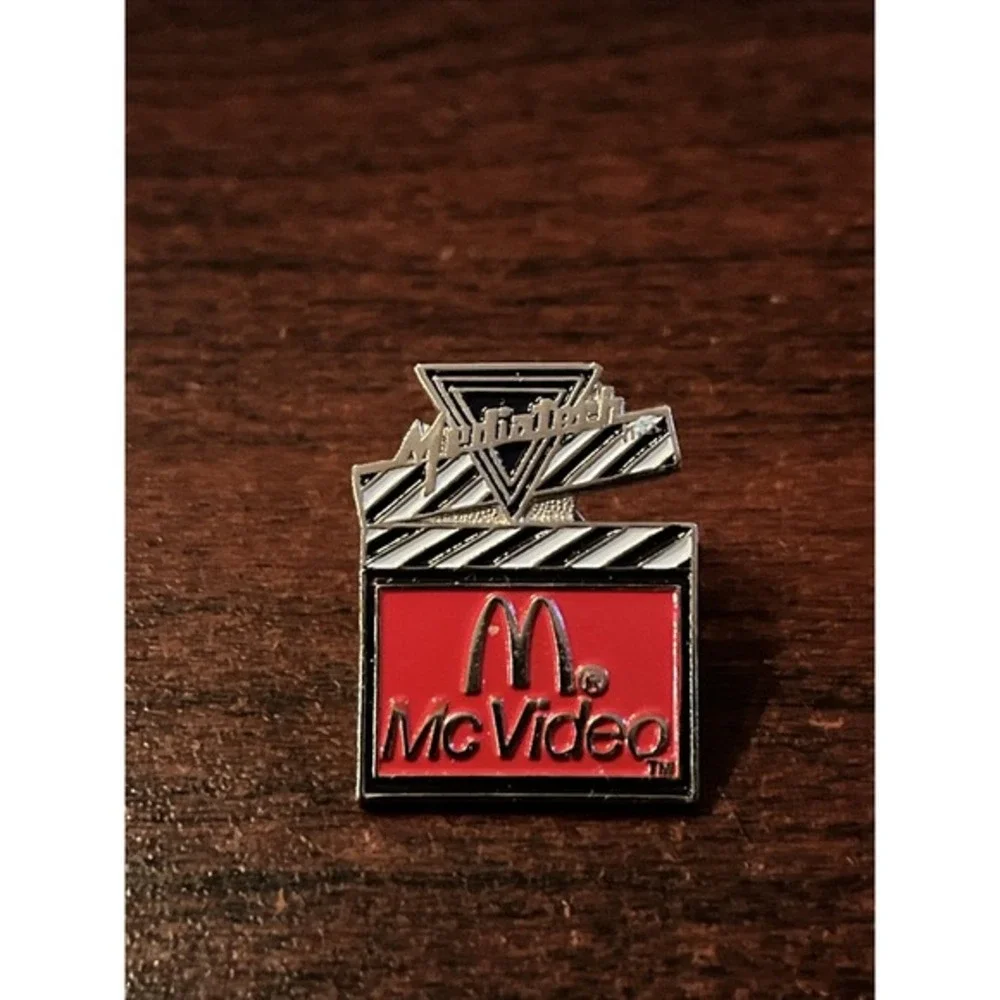 Vintage McDonald's‎ McVideo Mediatech Employee Lapel Hat Pin